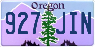 OR license plate 927JIN