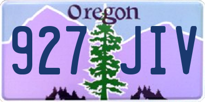 OR license plate 927JIV