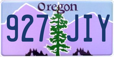 OR license plate 927JIY