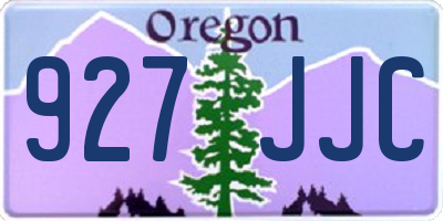 OR license plate 927JJC
