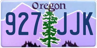 OR license plate 927JJK