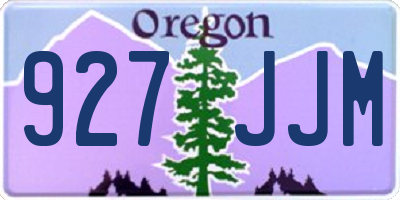OR license plate 927JJM