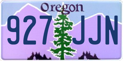 OR license plate 927JJN