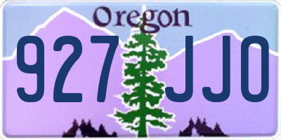 OR license plate 927JJO