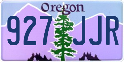 OR license plate 927JJR