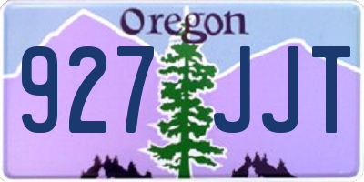 OR license plate 927JJT