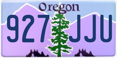 OR license plate 927JJU