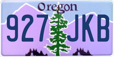 OR license plate 927JKB