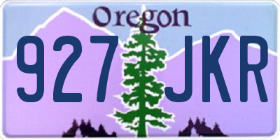 OR license plate 927JKR