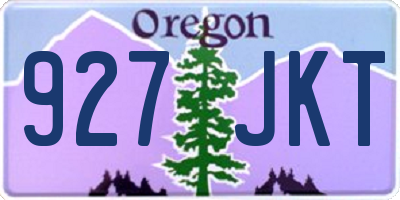 OR license plate 927JKT