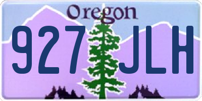 OR license plate 927JLH