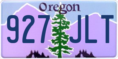 OR license plate 927JLT