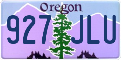 OR license plate 927JLU