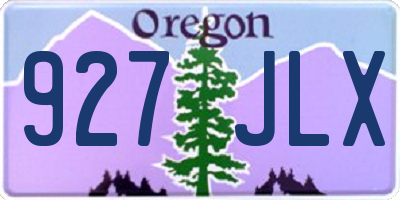 OR license plate 927JLX