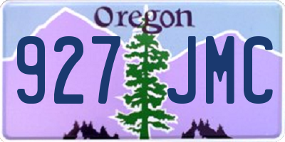 OR license plate 927JMC