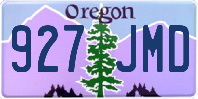 OR license plate 927JMD