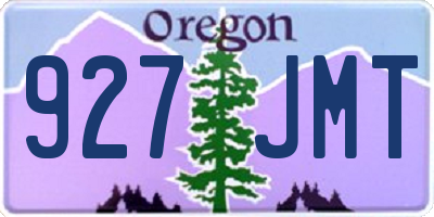OR license plate 927JMT