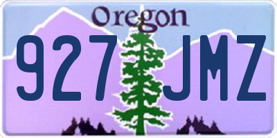 OR license plate 927JMZ