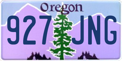 OR license plate 927JNG