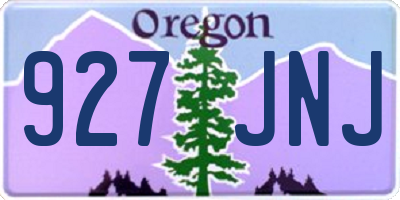 OR license plate 927JNJ