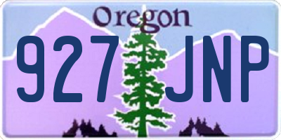 OR license plate 927JNP