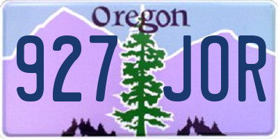 OR license plate 927JOR