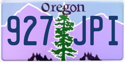 OR license plate 927JPI