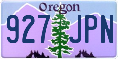 OR license plate 927JPN
