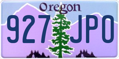 OR license plate 927JPO