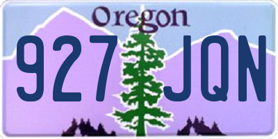 OR license plate 927JQN