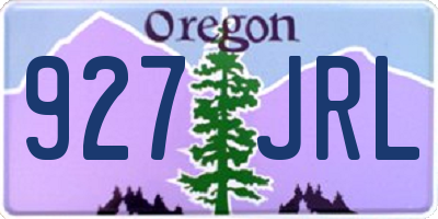 OR license plate 927JRL