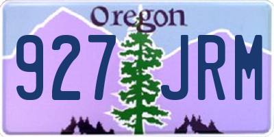 OR license plate 927JRM