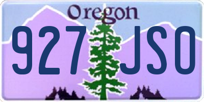 OR license plate 927JSO