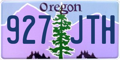 OR license plate 927JTH