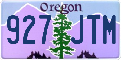 OR license plate 927JTM