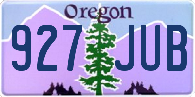 OR license plate 927JUB