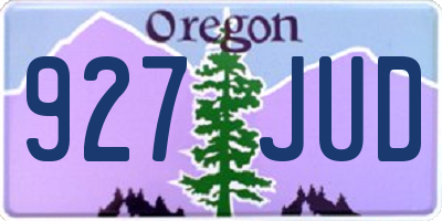 OR license plate 927JUD