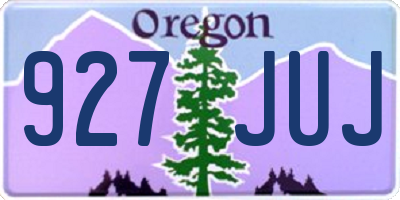 OR license plate 927JUJ