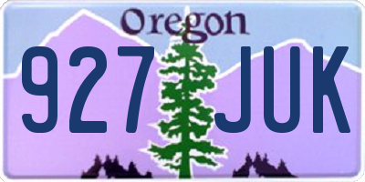 OR license plate 927JUK