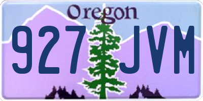 OR license plate 927JVM