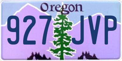 OR license plate 927JVP