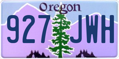 OR license plate 927JWH