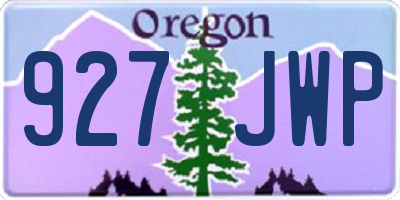 OR license plate 927JWP