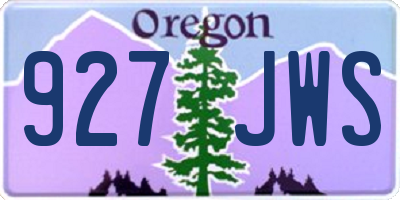 OR license plate 927JWS