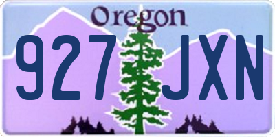 OR license plate 927JXN