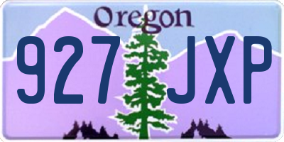 OR license plate 927JXP