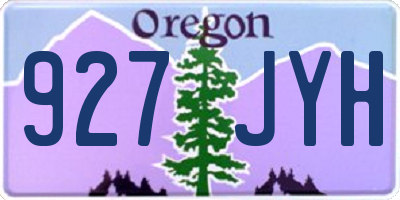OR license plate 927JYH
