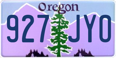 OR license plate 927JYO