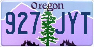 OR license plate 927JYT