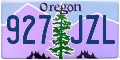 OR license plate 927JZL